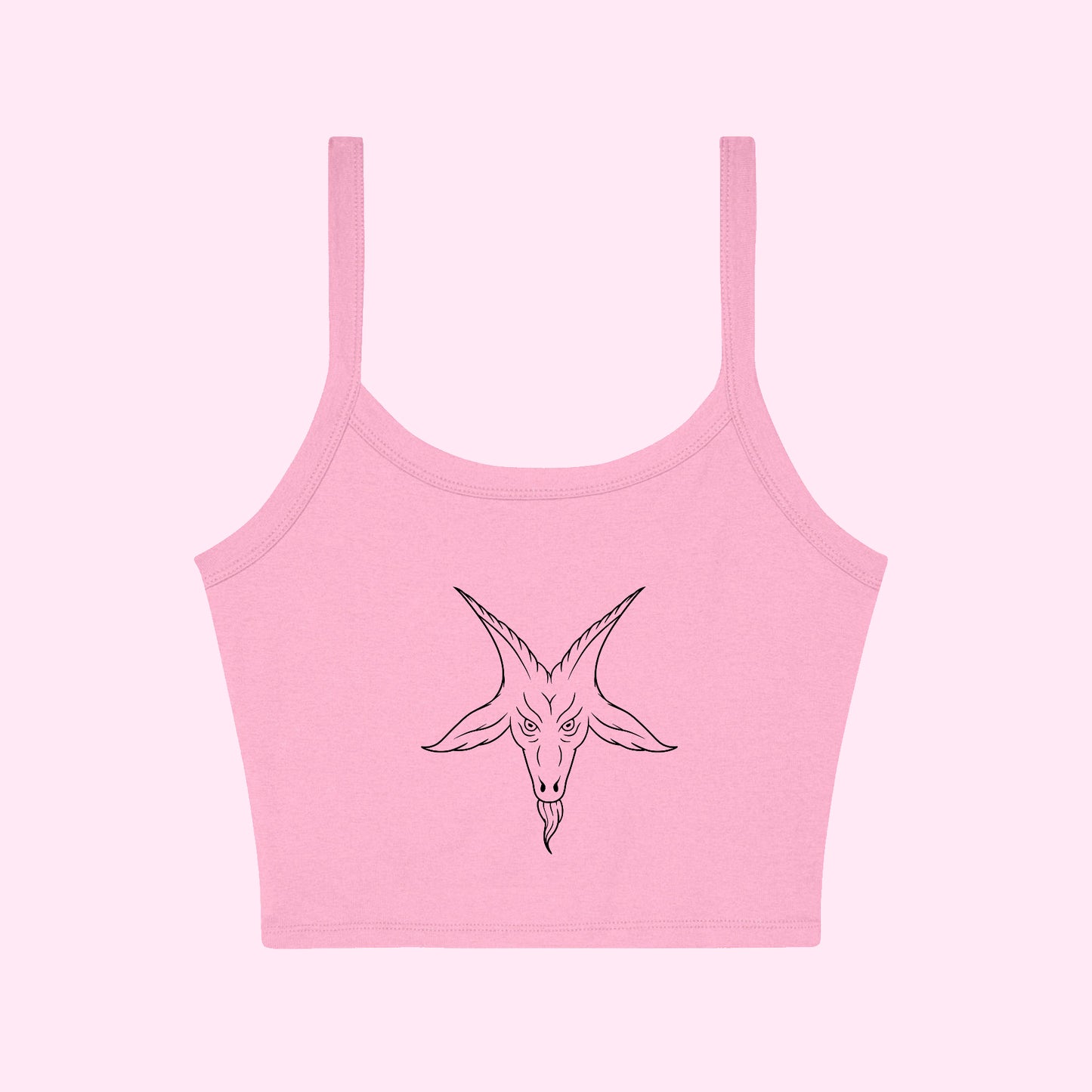 Baphomet Cropped Tank Top