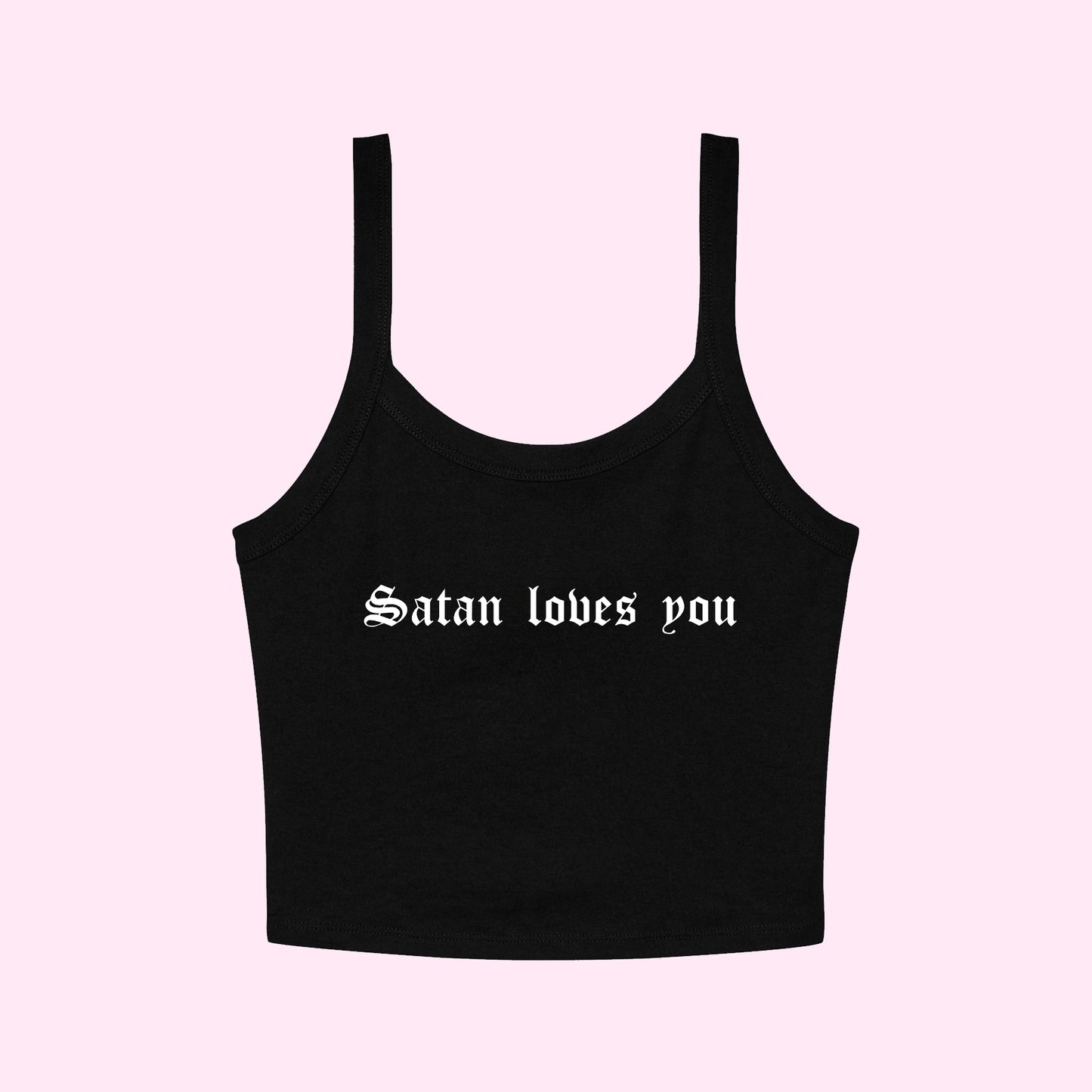 Satan Loves You Cropped Tank Top