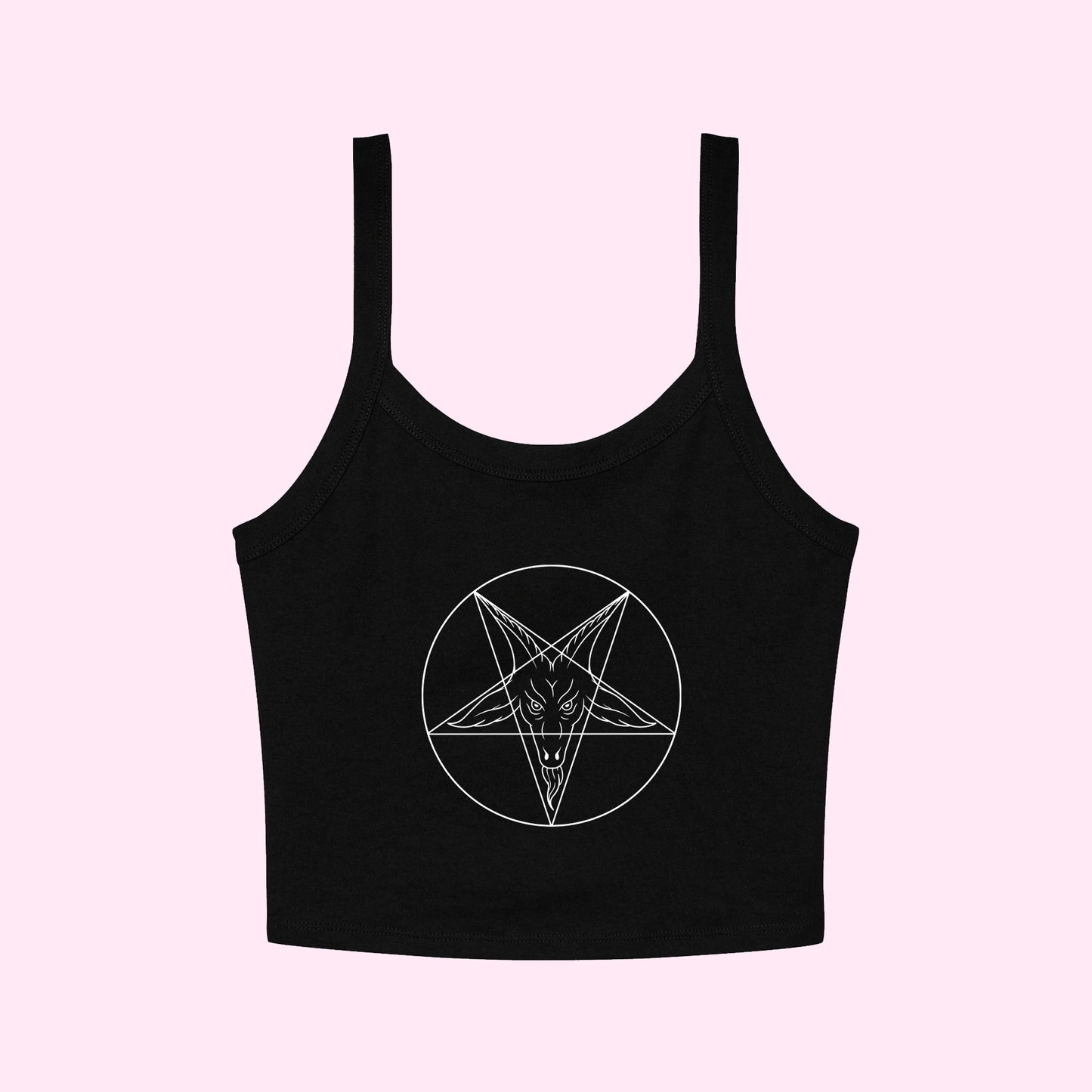 Baphomet Cropped Tank Top