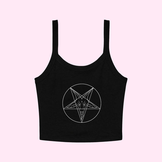Baphomet Cropped Tank Top