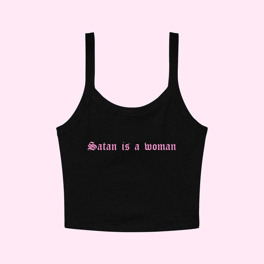 Satan Is a Woman Cropped Tank Top