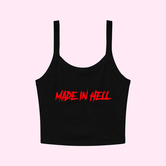 Made In Hell Cropped Tank Top