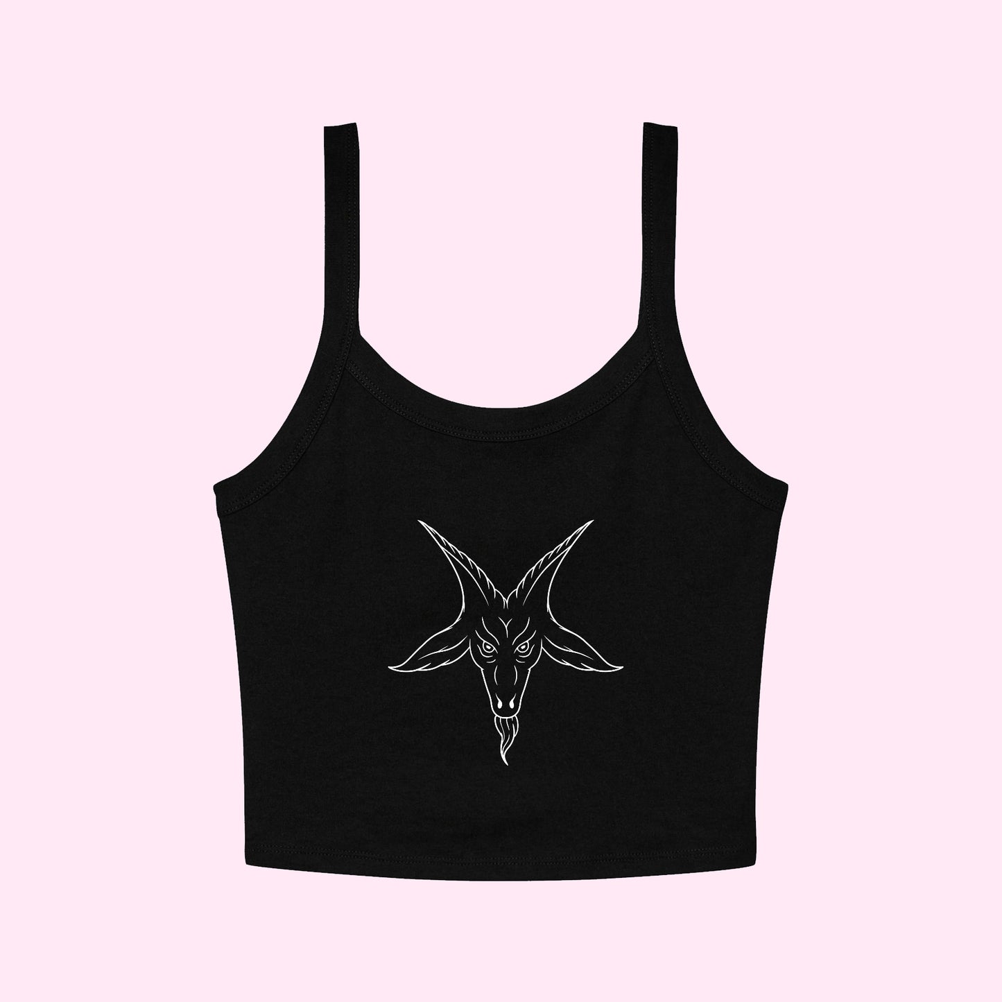 Baphomet Cropped Tank Top