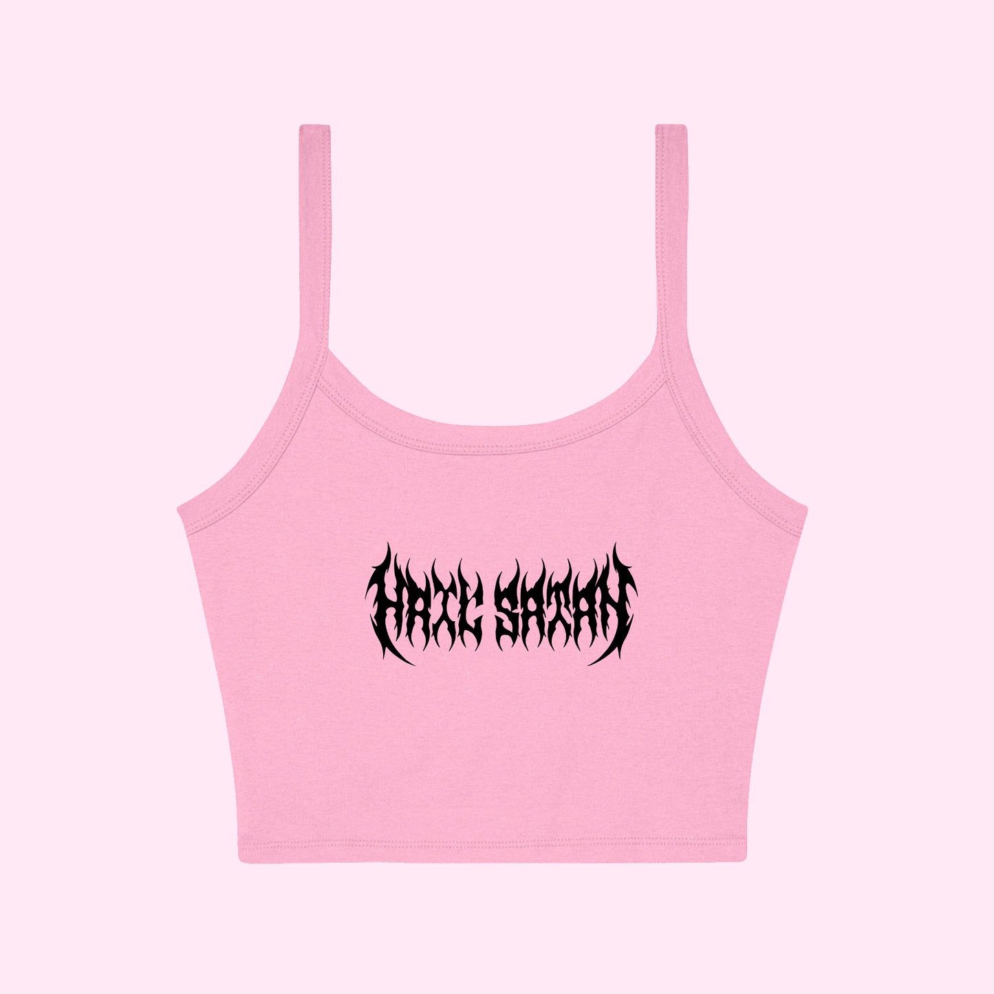Hail Satan Metal Cropped Tank Top