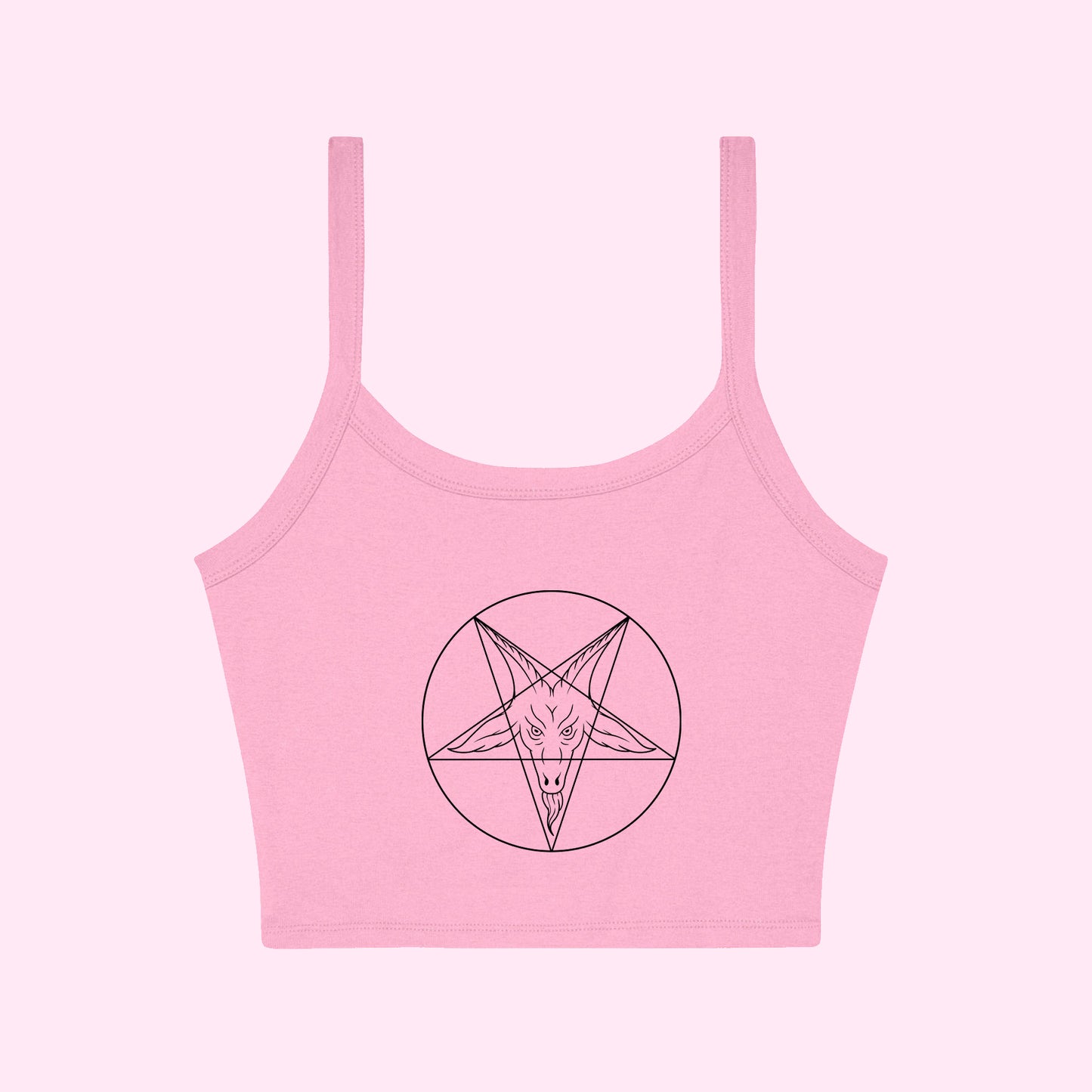 Baphomet Cropped Tank Top