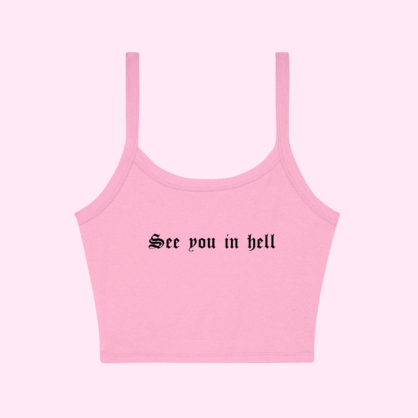 See You In Hell Cropped Tank Top