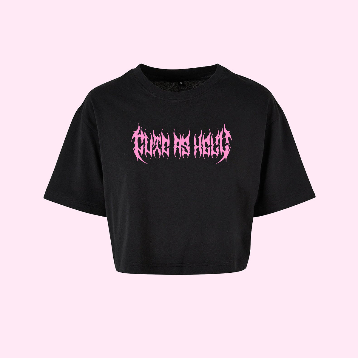 Cute as Hell Metal Crop Top