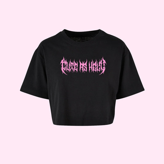 Cute as Hell Metal Crop Top