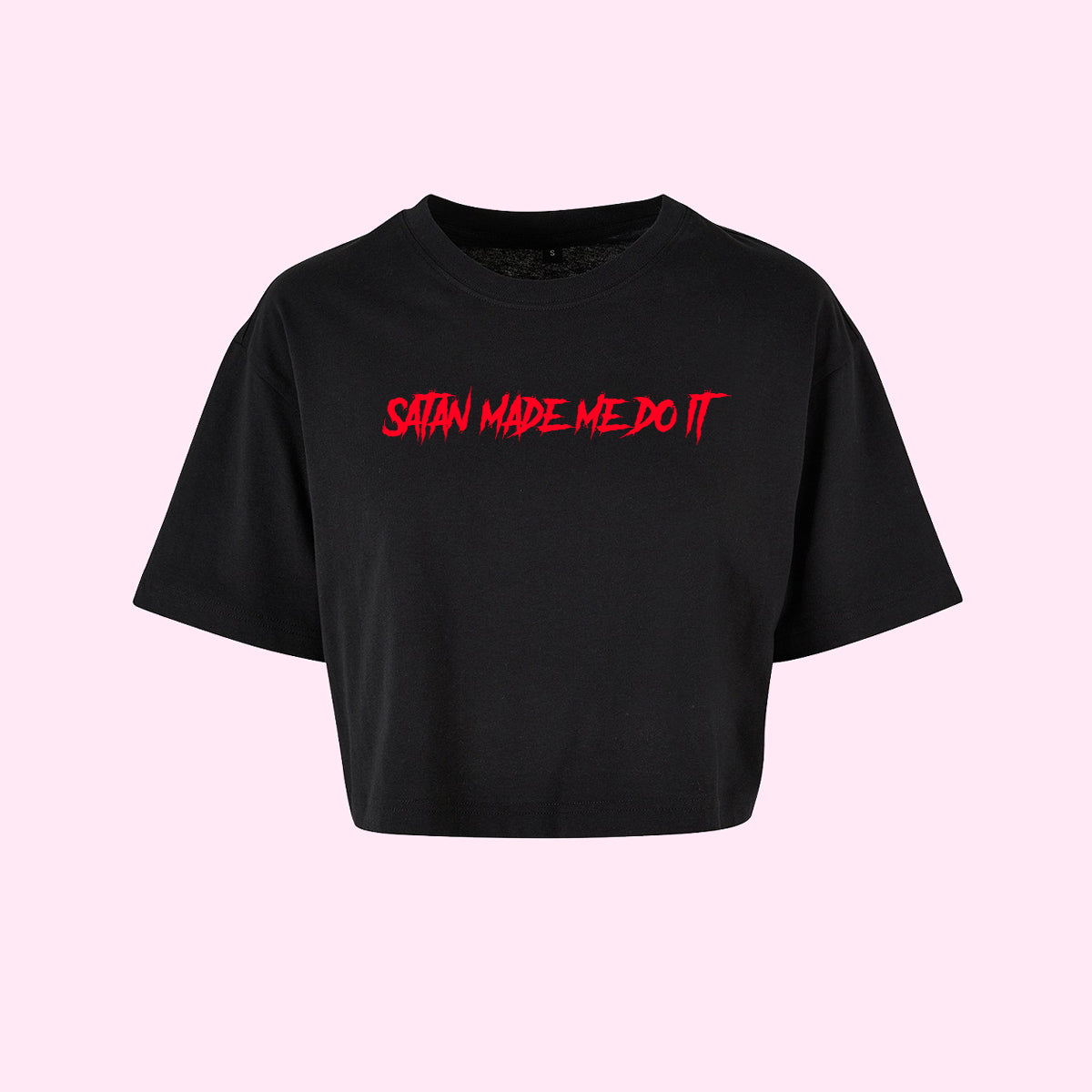 Satan Made Me Do It Crop Top