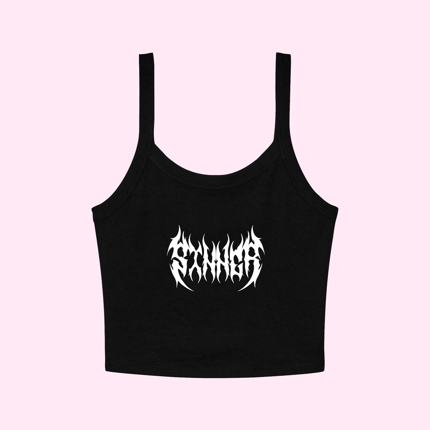 Sinner Metal Cropped Tank Top